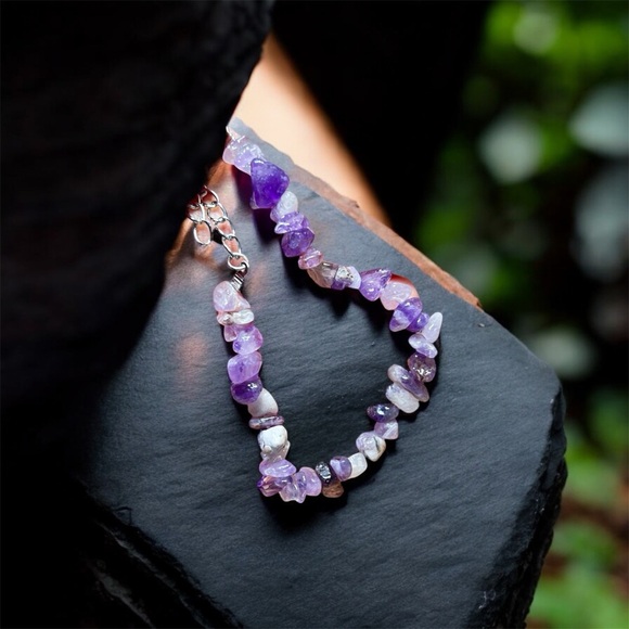 Jewelry - <CLEARANCE>Purple Crystal bracelet, 8.4”